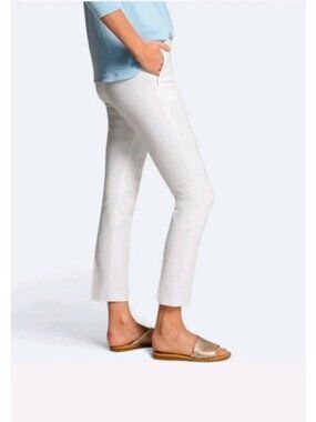 J Jill Essential Cotton Stretch Pants White 16 Tall NWT